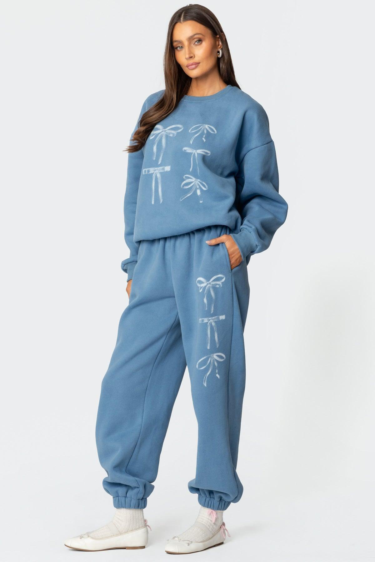 Bow Bliss Oversized Sweatshirt Product Image