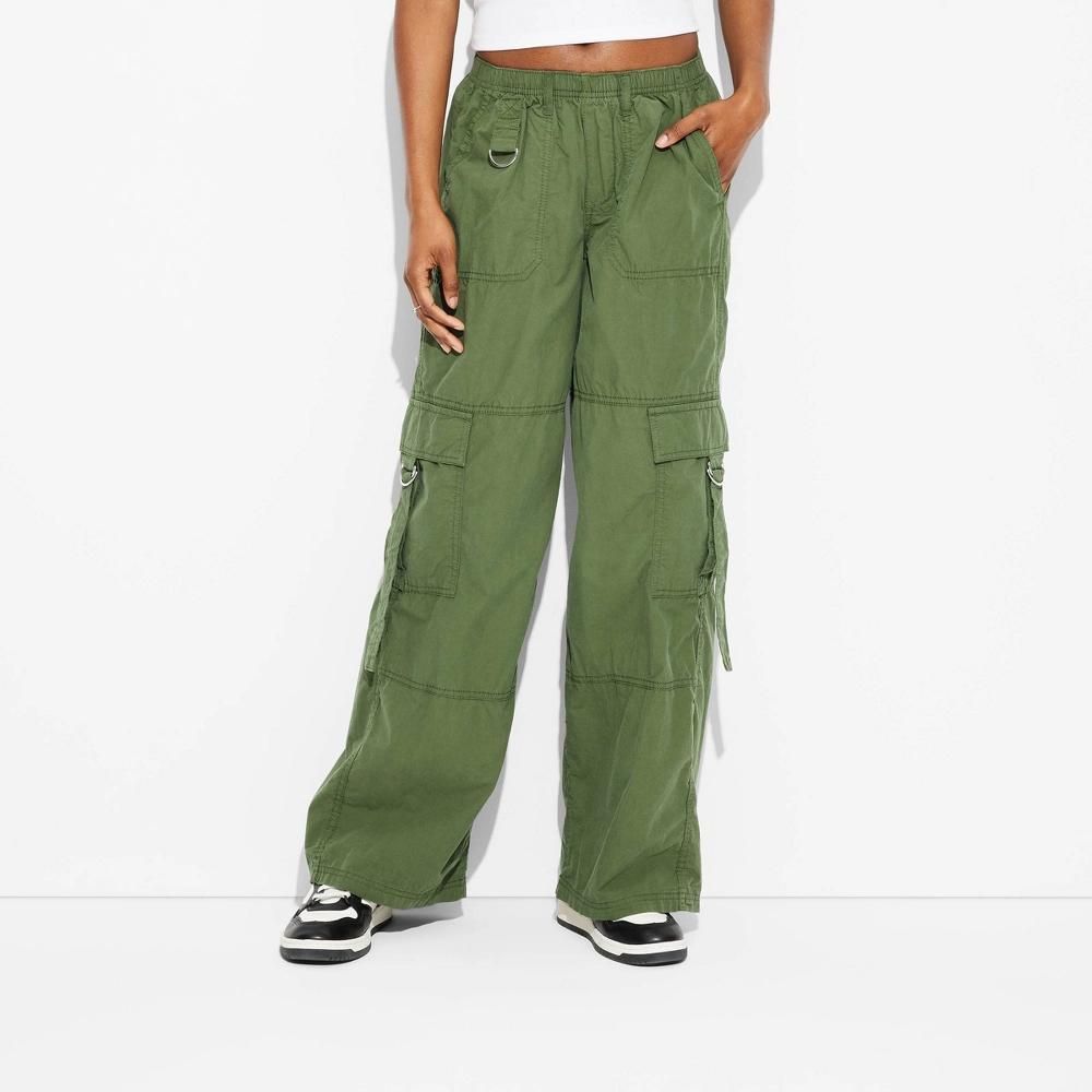 Women's Mid-Rise Wide Leg Cargo Pants - Wild Fable™ Product Image