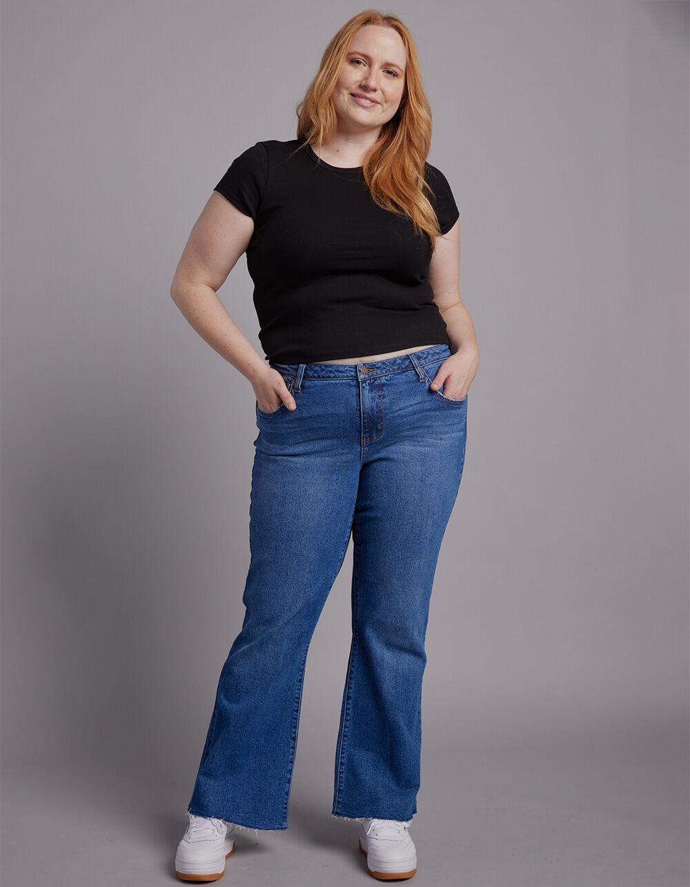 RSQ Womens Low Rise Flare Jeans - DARK WASH Product Image