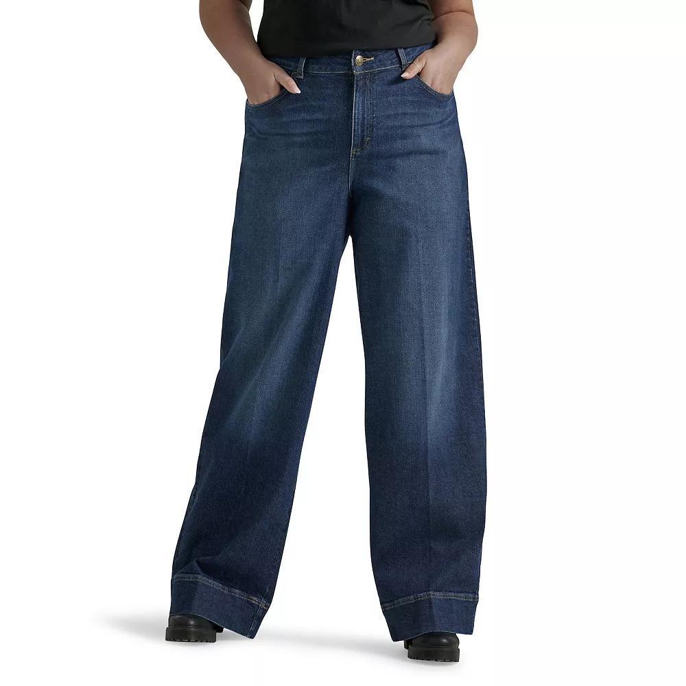 Plus Size Lee® Legendary Wide Leg Trouser Jeans, Women's, Size: 16 Tall, Inner Strength Product Image