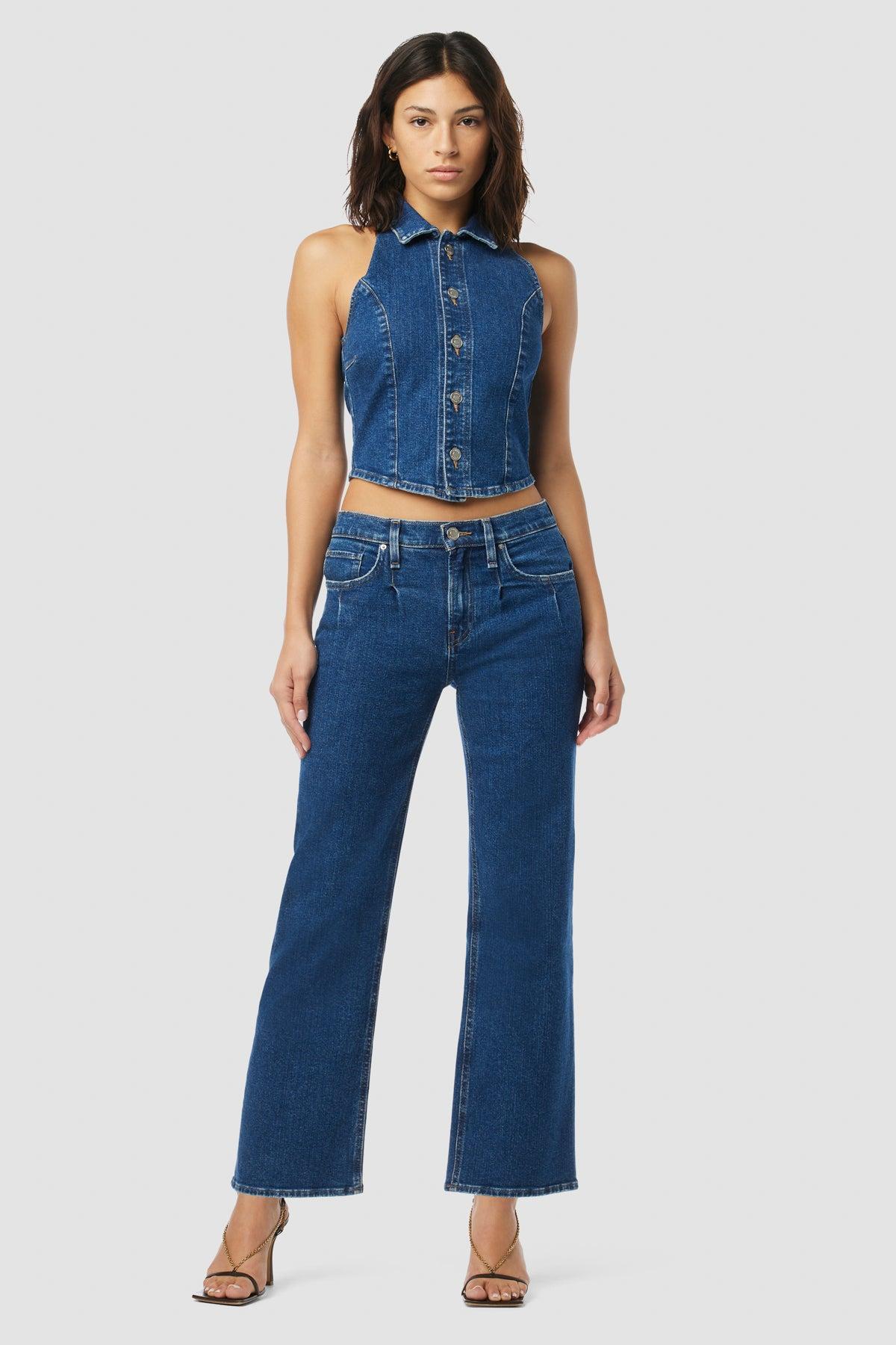 Rosie Pleated High-Rise Wide Leg Jean Female Product Image