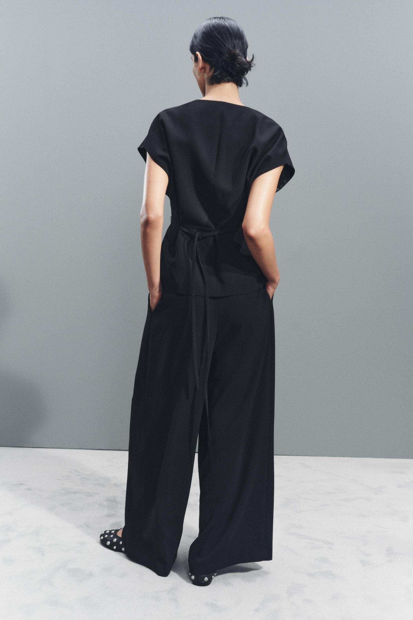 PLEATED ANKLE LENGTH PANTS ZW COLLECTION Product Image