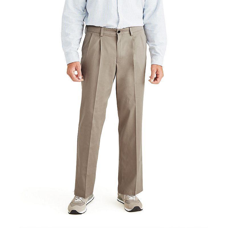 Big & Tall Dockers® Stretch Easy Khaki Classic-Fit Flat-Front Pants, Men's, Size: 48X30, Black Product Image