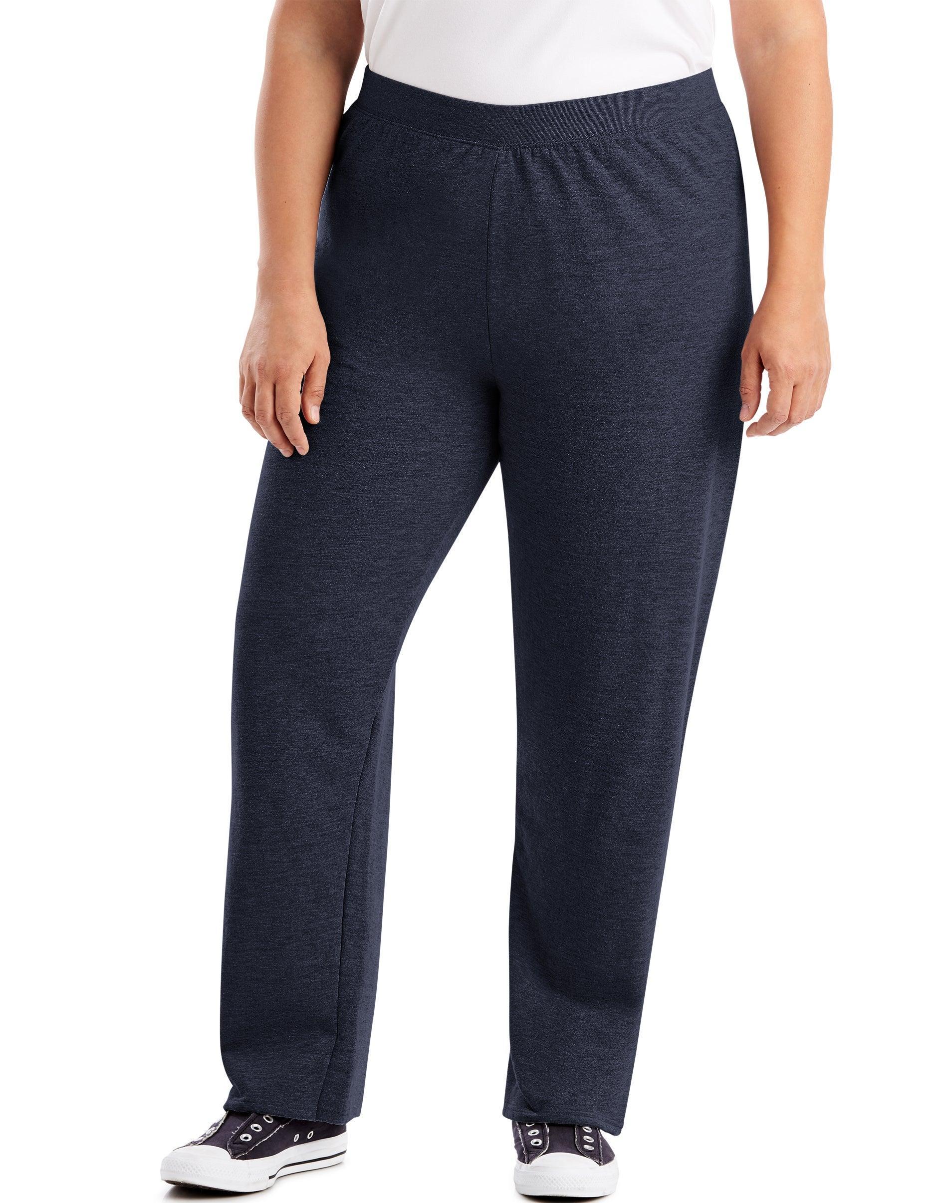 Hanes Just My Size EcoSmart Womens Fleece Sweatpants, Open Leg, 28.5 (Petite Plus ) Navy Heather 2X Product Image
