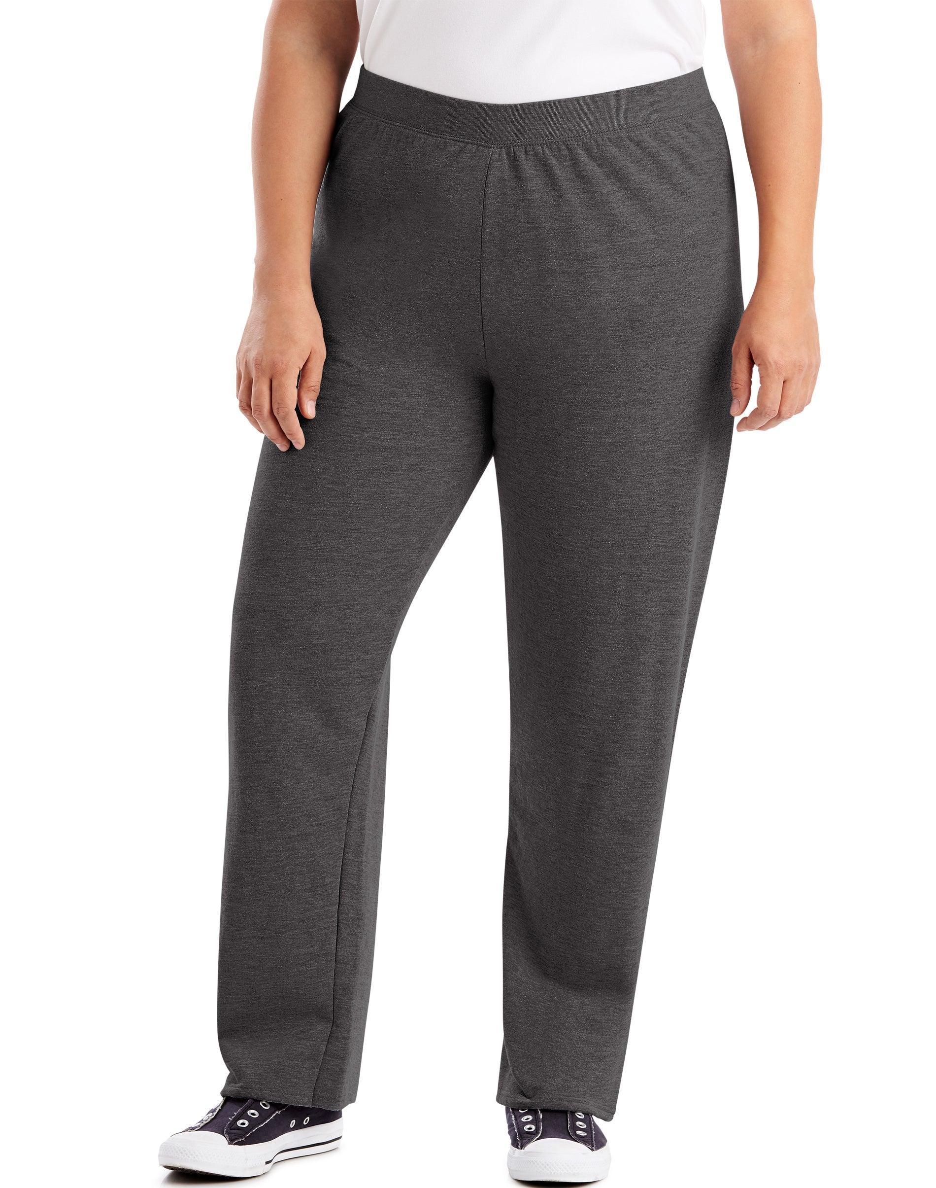 Hanes Just My Size EcoSmart Womens Fleece Sweatpants, Open Leg, 28.5 (Petite Plus ) Navy Heather 2X Product Image