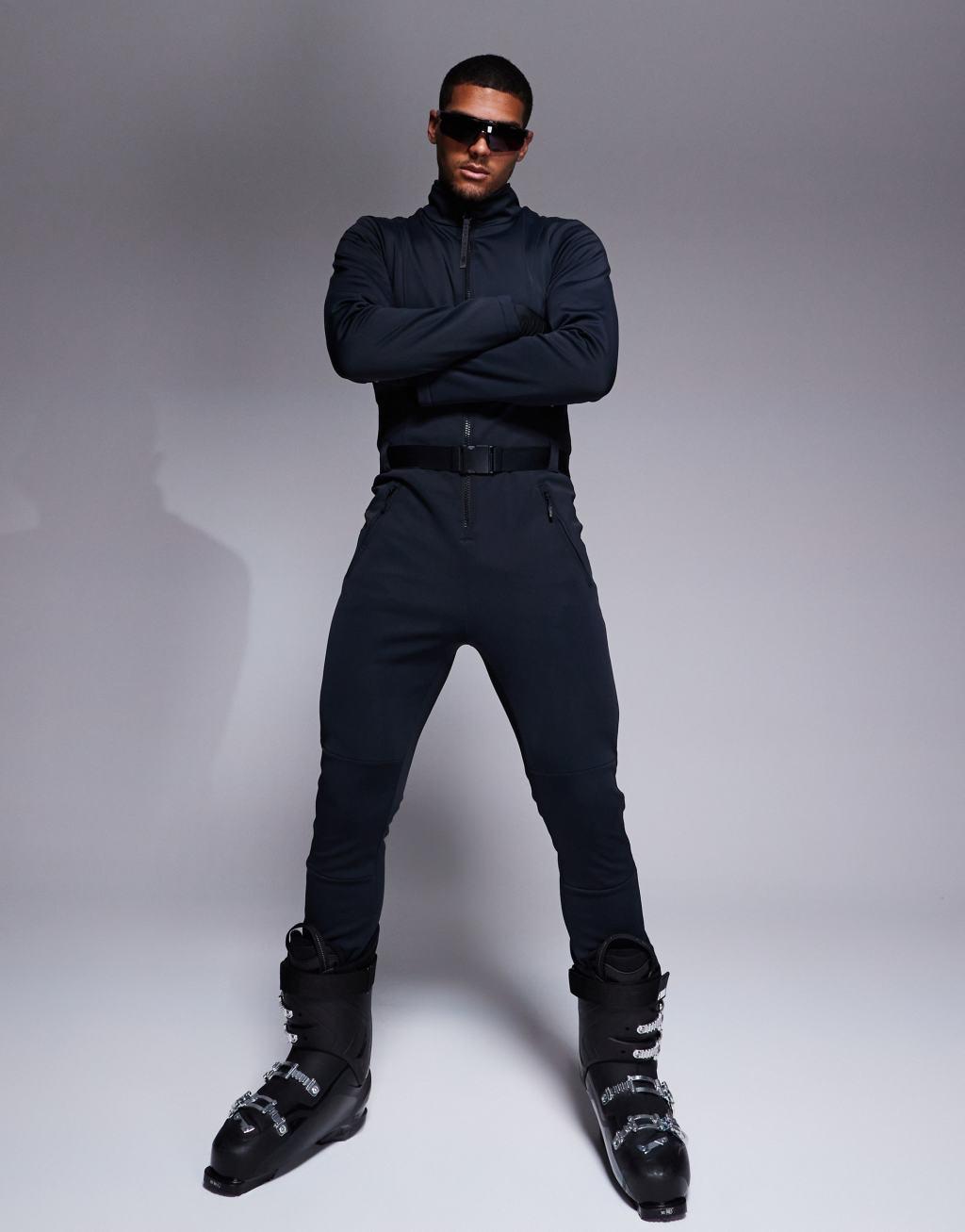 4505 Ski Icon water repellent insulated ski suit with skinny legs in black  Product Image