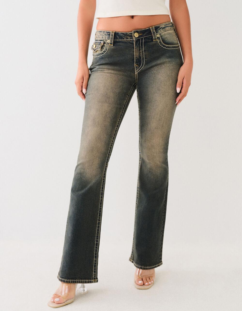 TRUE RELIGION Becca Vintage Wash Big T Womens Bootcut Jeans Product Image