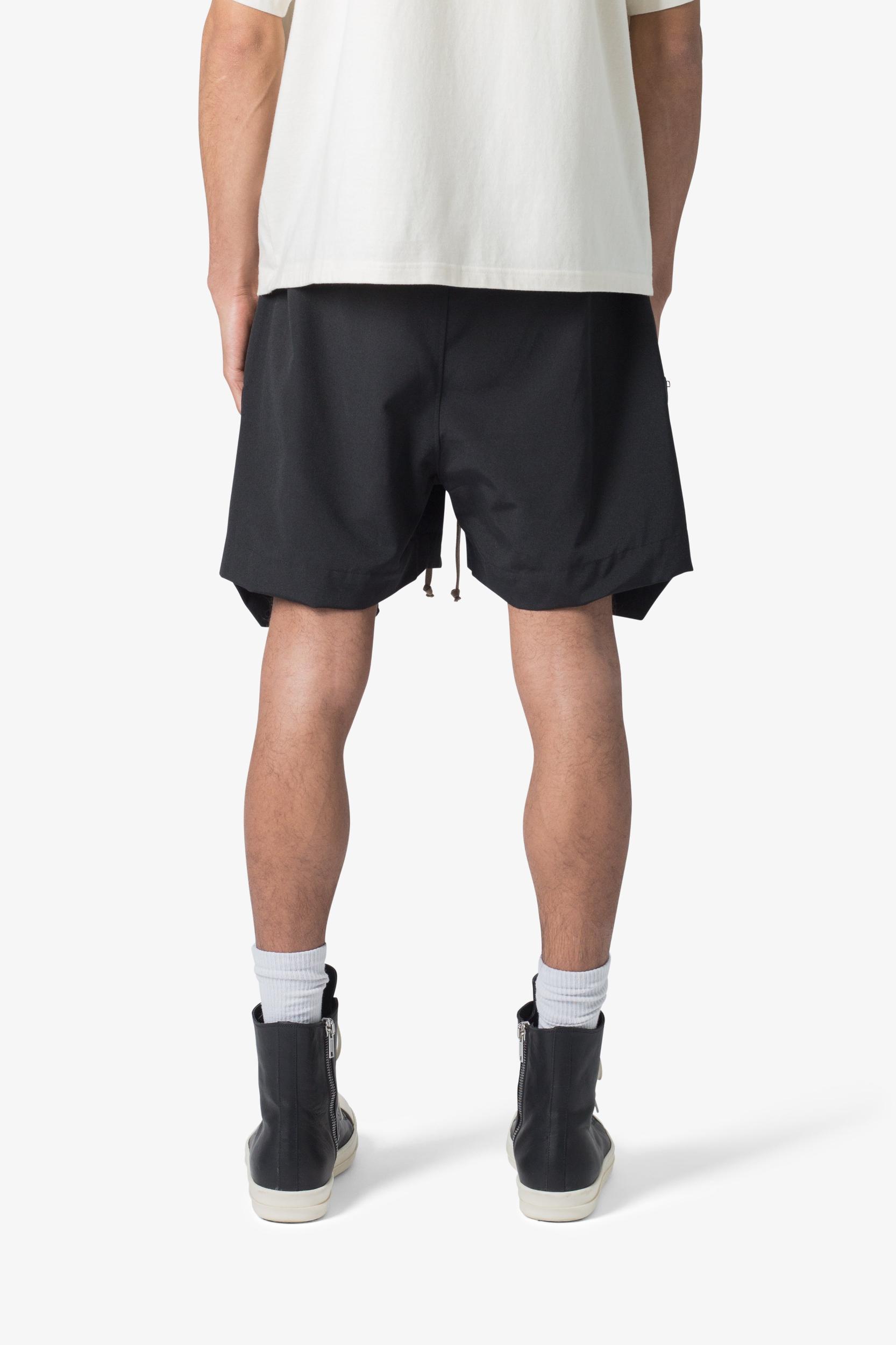 Front Pocket Geo Shorts - Black Product Image