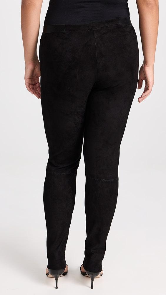 alice + olivia Front Zip Suede Leggings | Shopbop Product Image