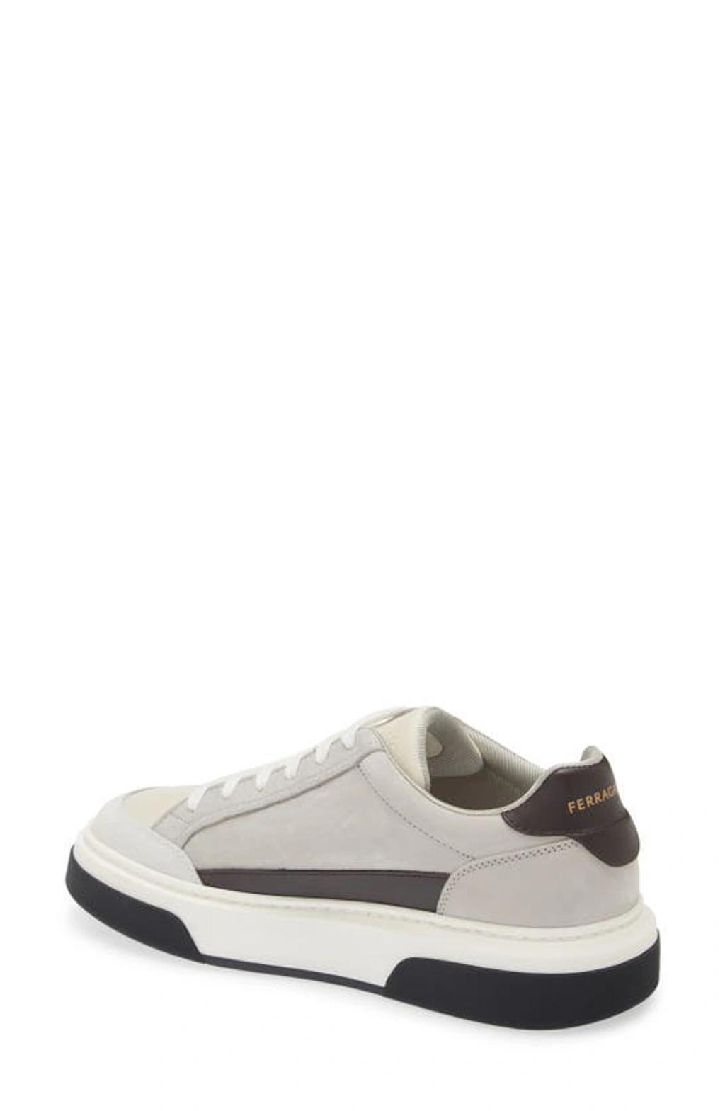 FERRAGAMO Cassina Gancio Low Top Sneaker In White Product Image