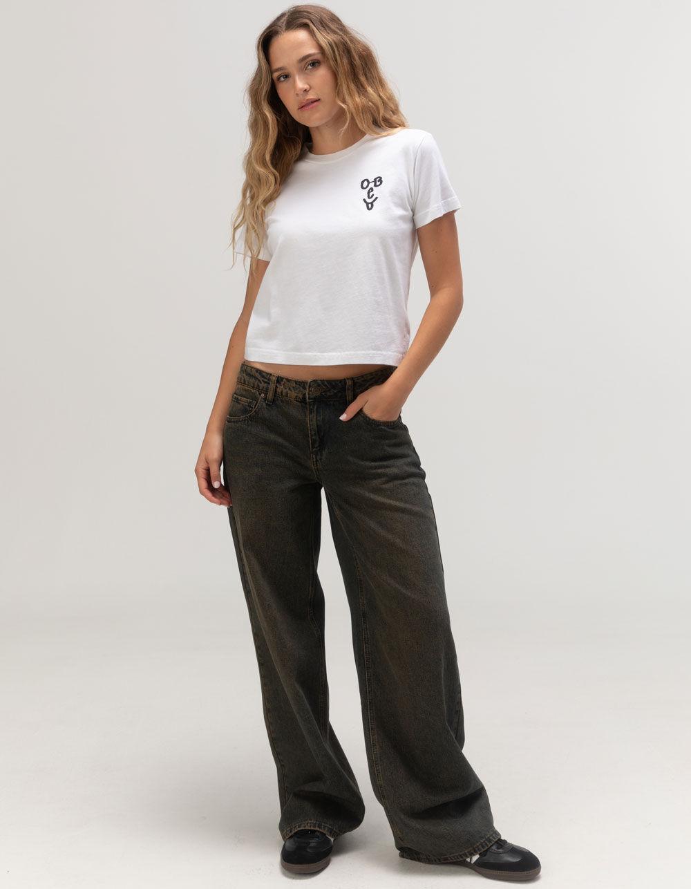 OBEY Type Face Womens Relaxed Fit Tee - WHITE Product Image