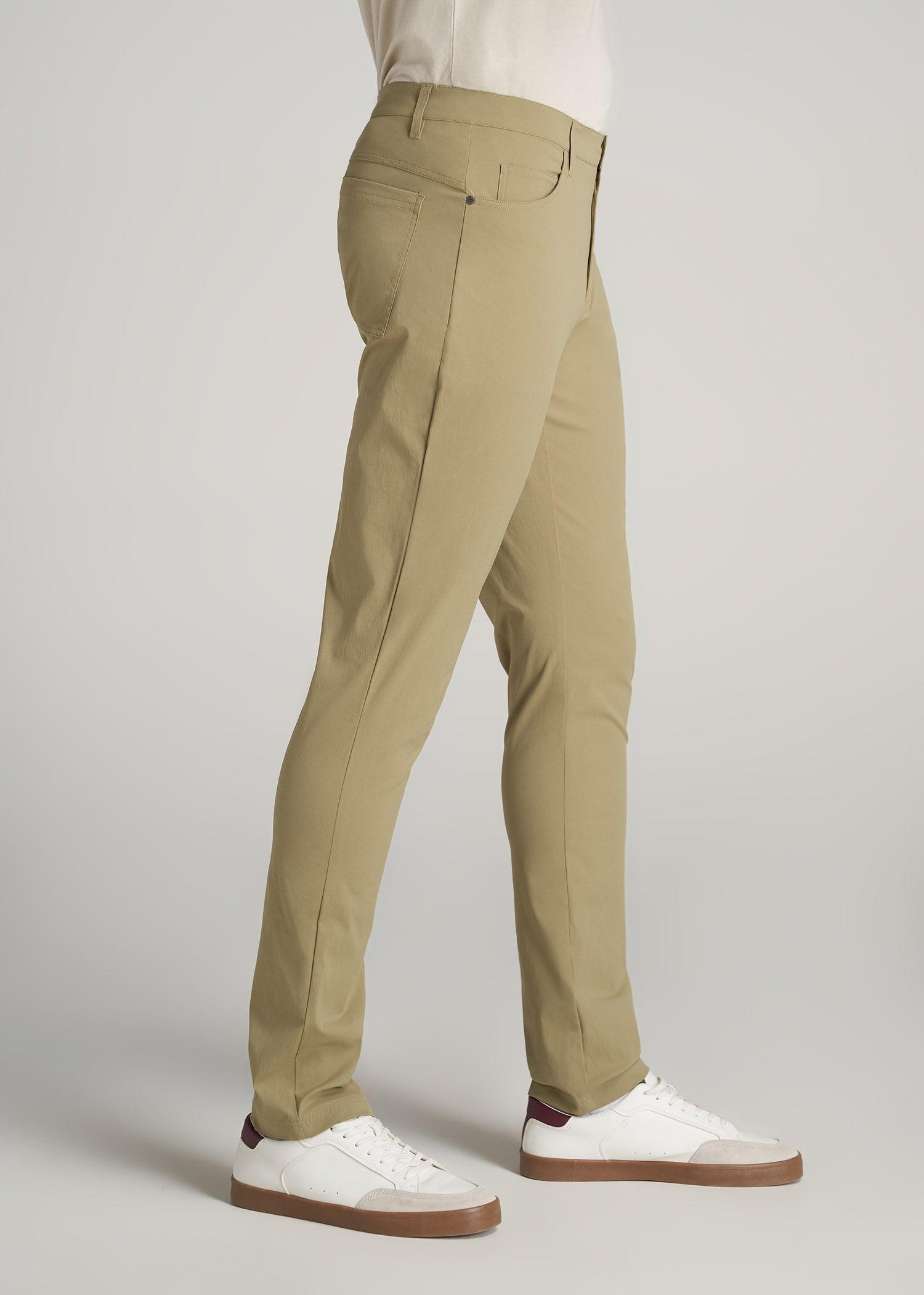 TAPERED-FIT Traveler Pants for Tall Men in White Product Image
