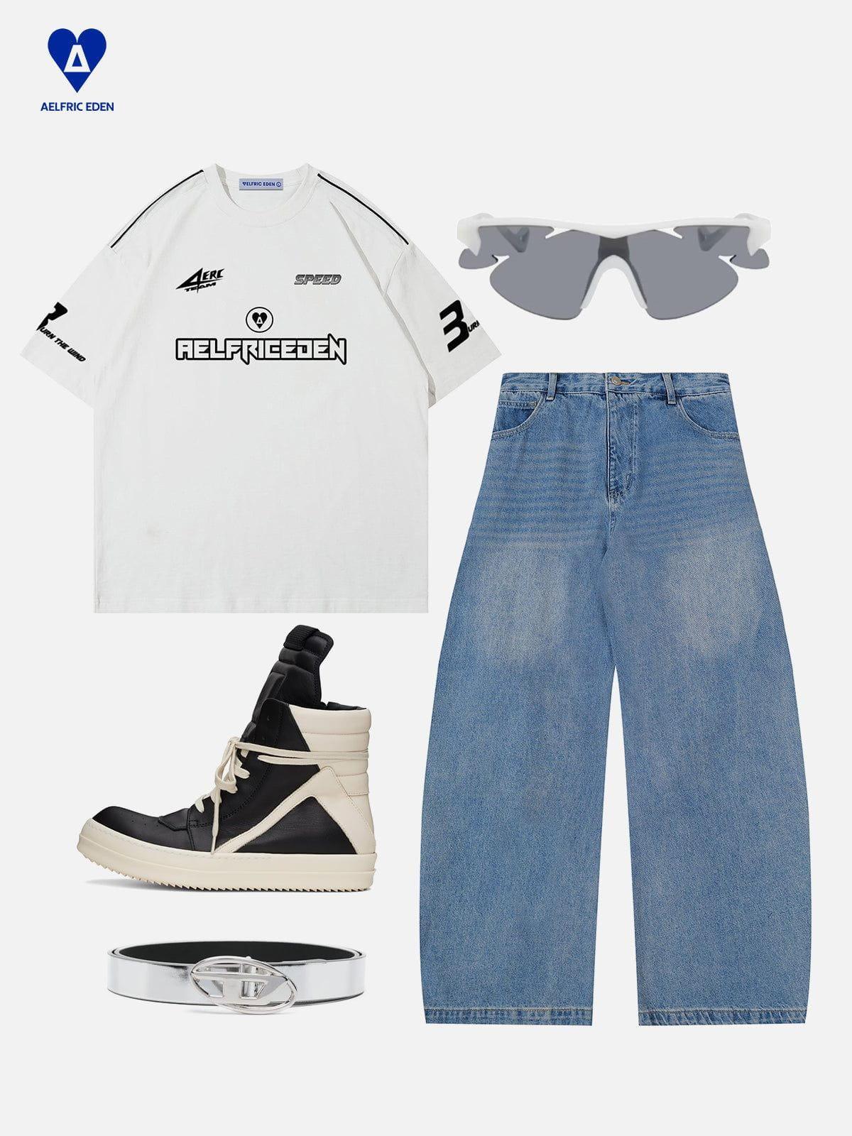 Aelfric Eden Reverse Pocket Super Baggy Barrel Jeans Product Image