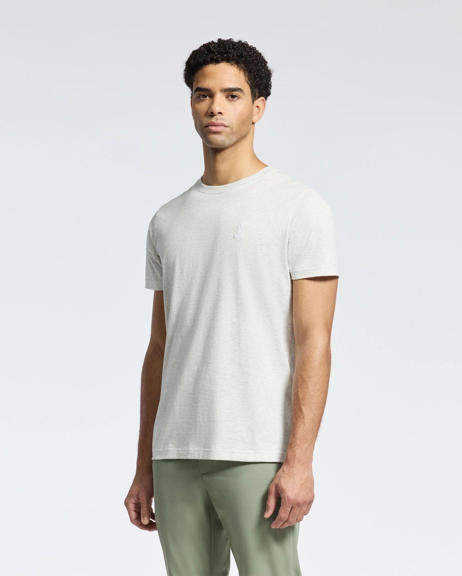 Men's James Premium Crew Neck Tee 265 ECRU HEATHER / M Product Image
