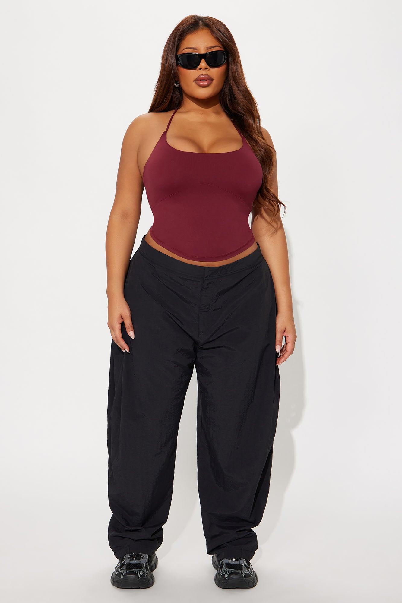 Second Skin Double Lined Cut Out Halter Top - Wine Female Product Image