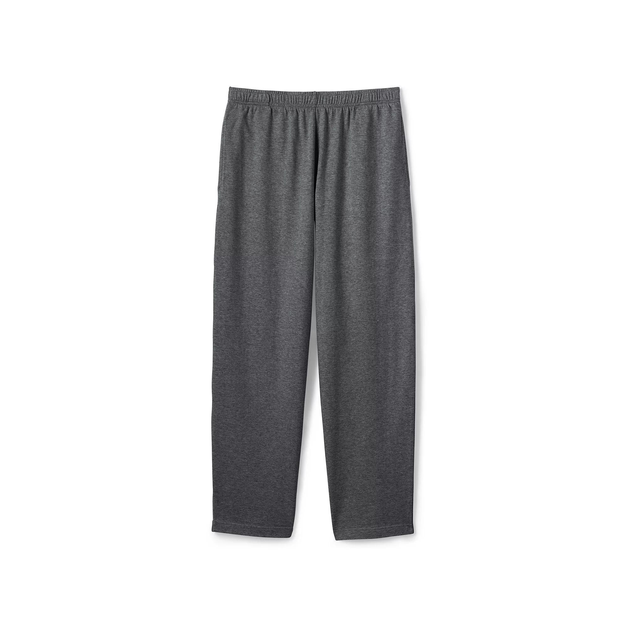 Men's Lands' End Jersey Knit Pants, Size: Large, Black Product Image
