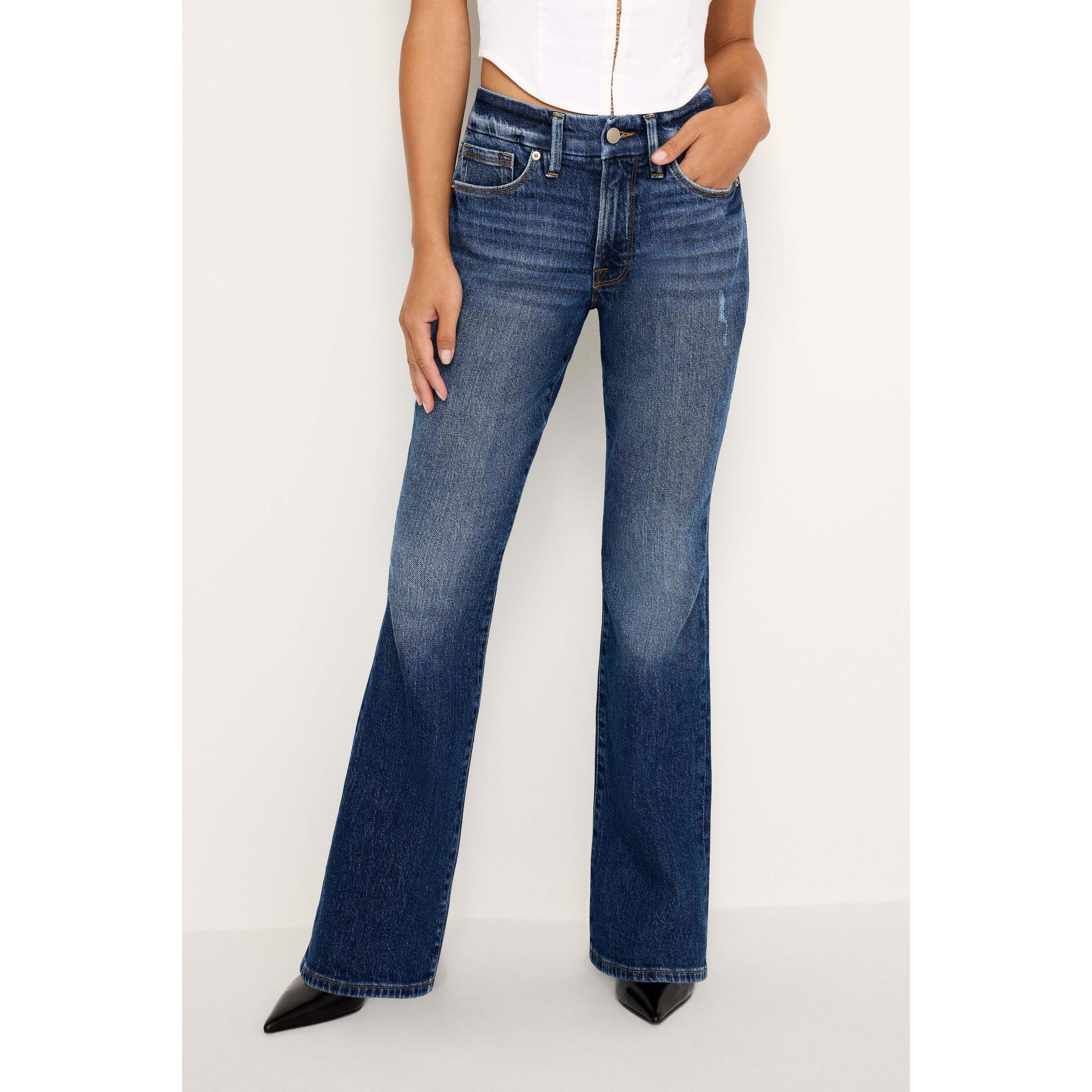 Womens Good Petite Bootcut Jeans | Indigo, Size 30 Plus | Good American by Khlo Kardashian Product Image