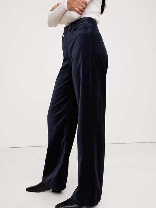 The Icon Classic Wide-Leg Velvet Pant Product Image