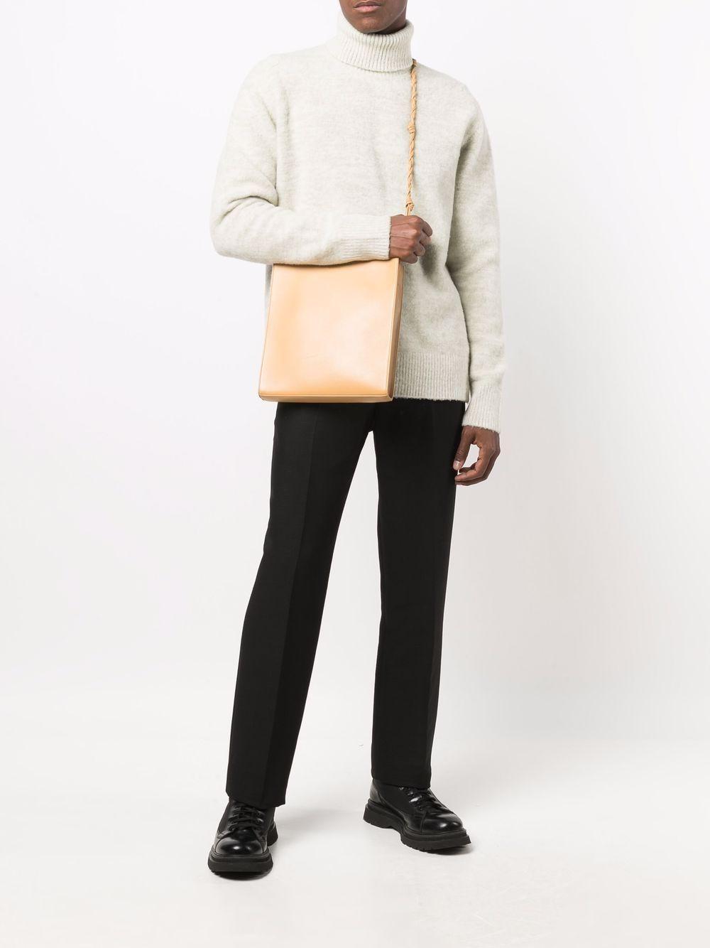 Tangle embossed-logo leather bag Product Image