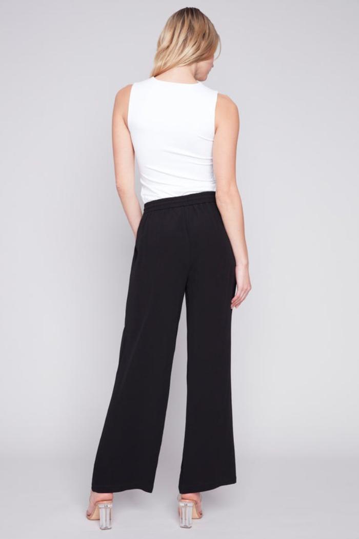 Wide Leg Pants with Drawstring Product Image
