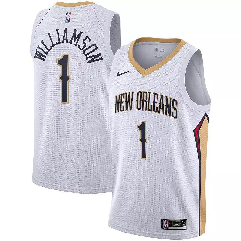 Men's Nike Zion Williamson White New Orleans Pelicans 2019/2020 Swingman Jersey - Association Edition, Size: Small Product Image