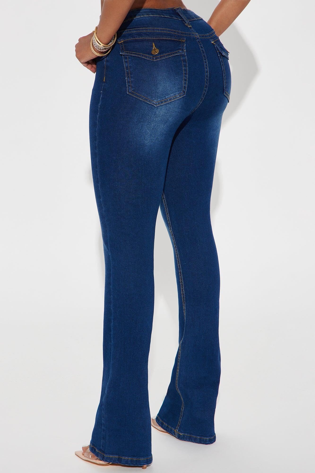 Philly Flap Pocket Stretch Bootcut Jeans - Medium Wash Product Image