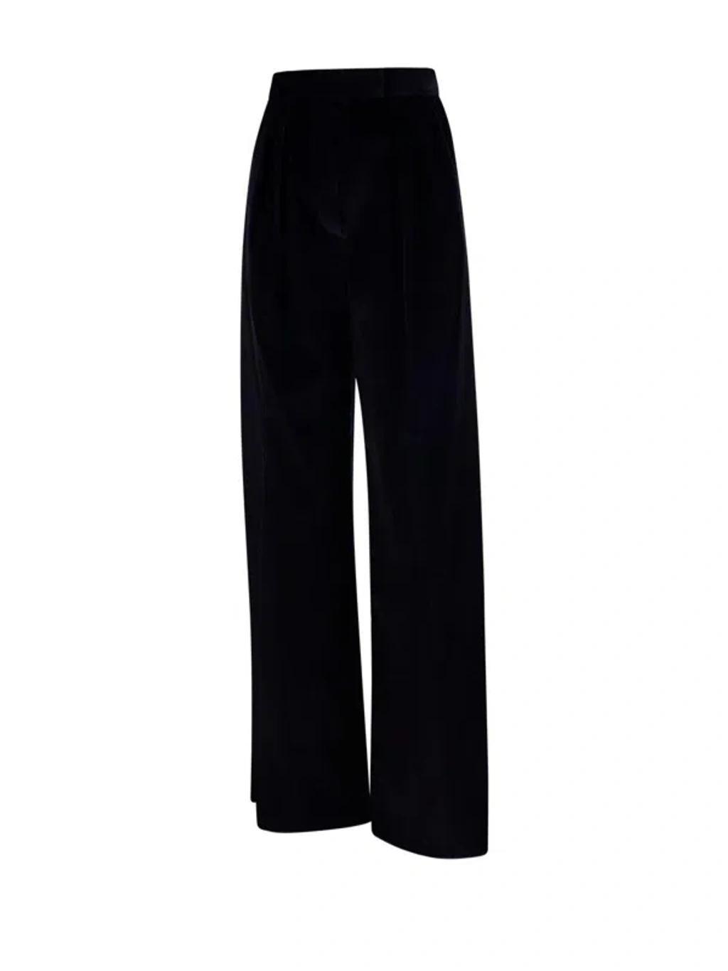 MAX MARA High Waist Wide Leg Trousers In Blue Product Image
