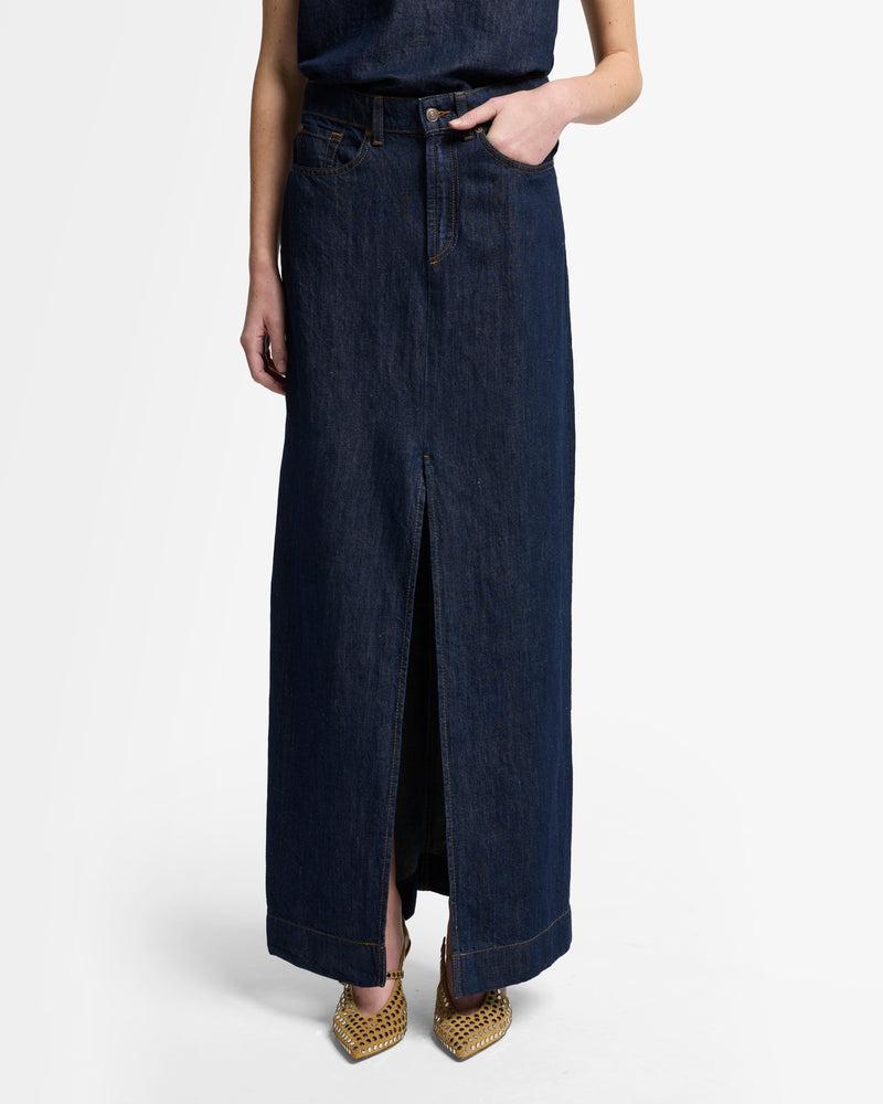 Indigo Linen Calla Skirt Product Image