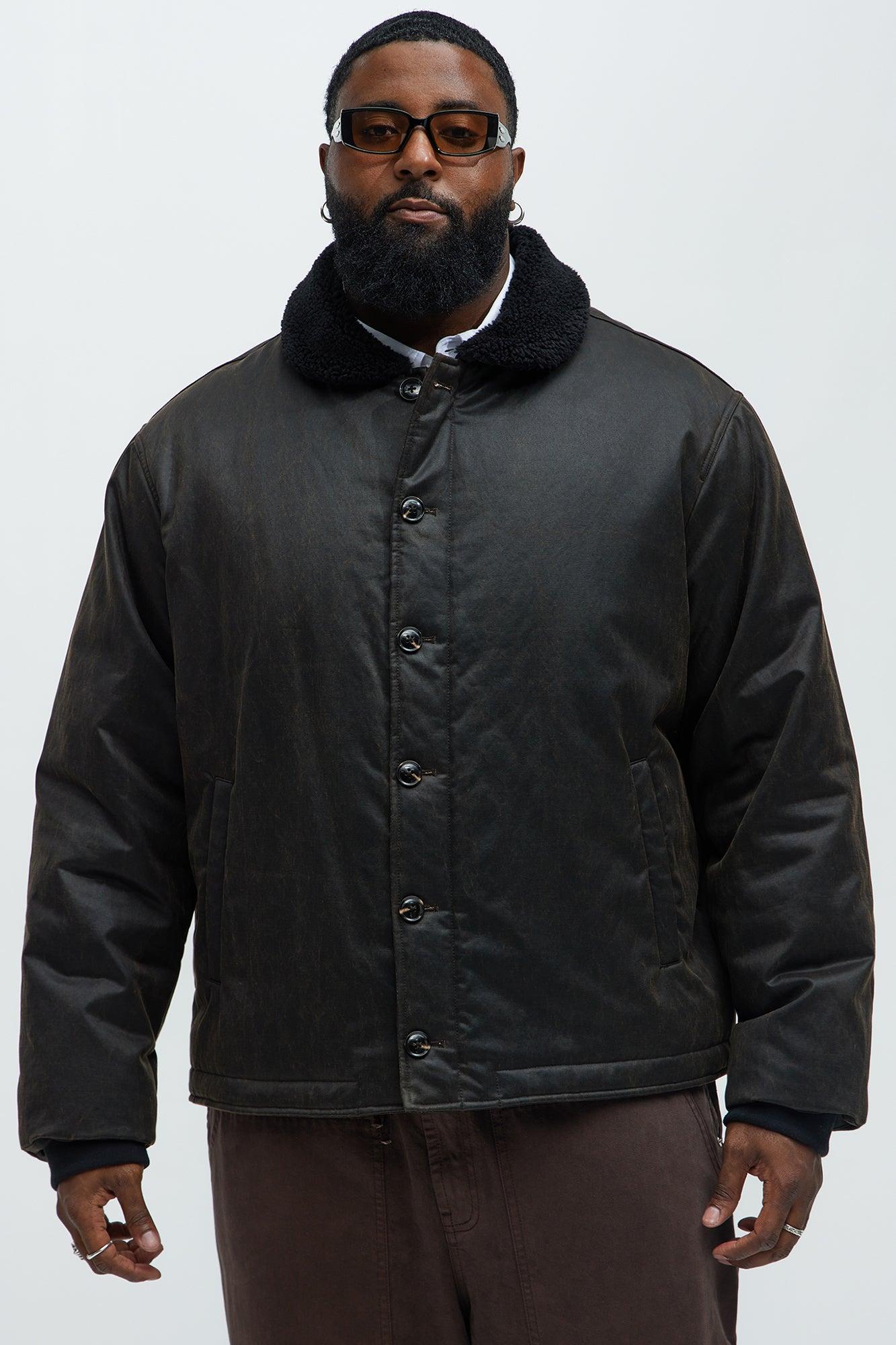 Denali Waxed Sherpa Jacket - Brown Product Image