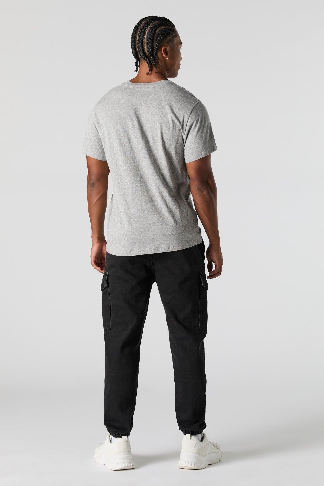 Denim Drawstring Cargo Jogger Male Product Image