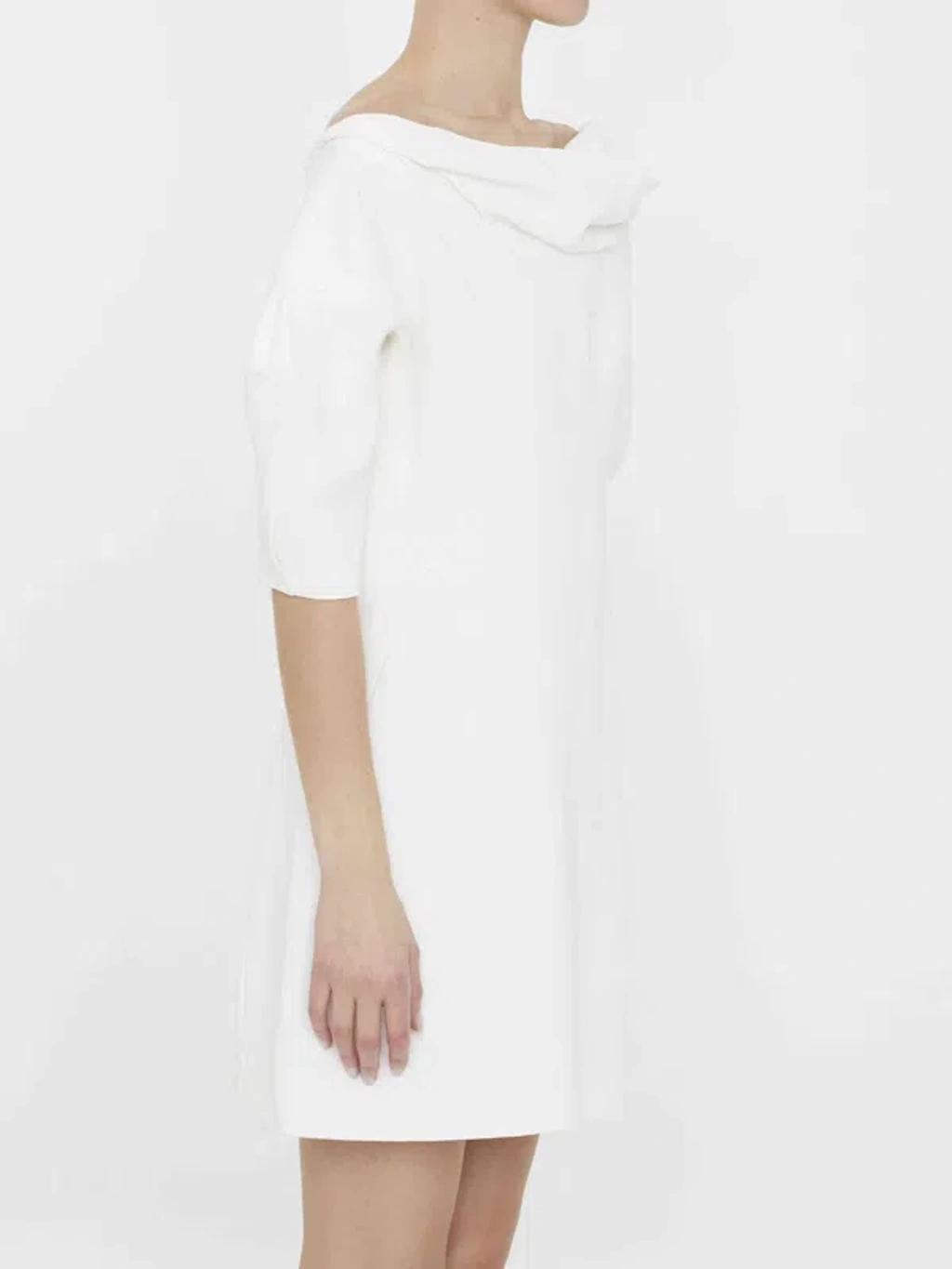 JIL SANDER Linen And Viscose Dress In White Product Image