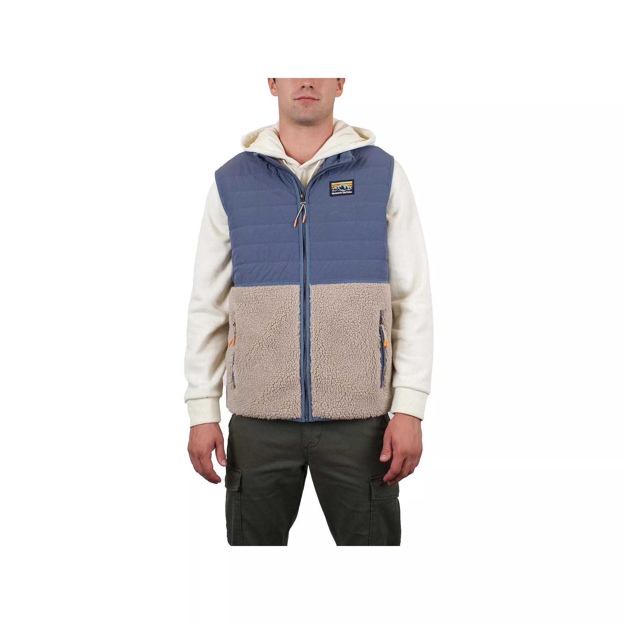Men's Mountain and Isles Zip Front Vest, Size: Large, Teak Silver Blue Product Image