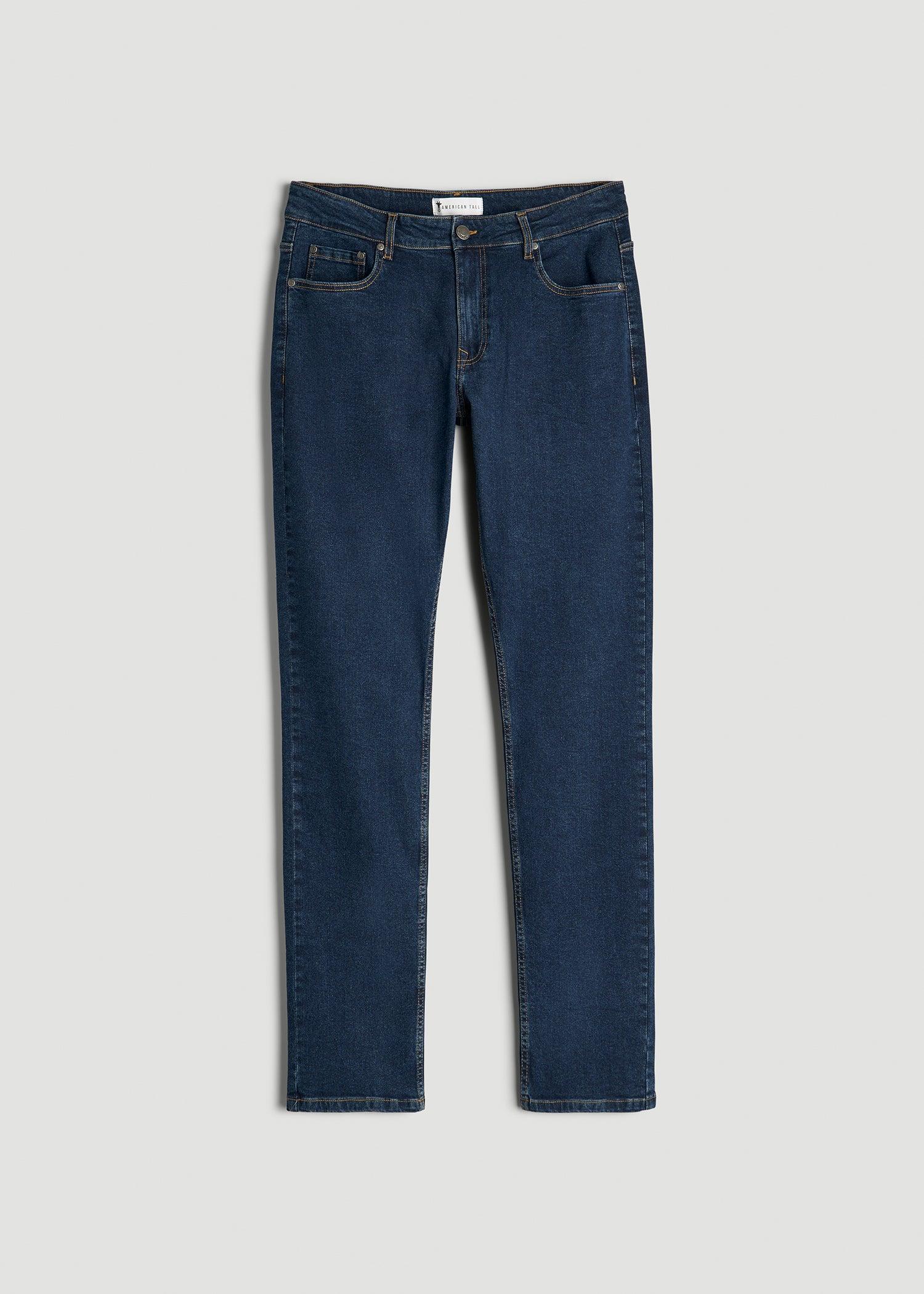 A.T. Basics Men's Carman Tapered fit Jeans for Tall Men in Charged Blue Product Image