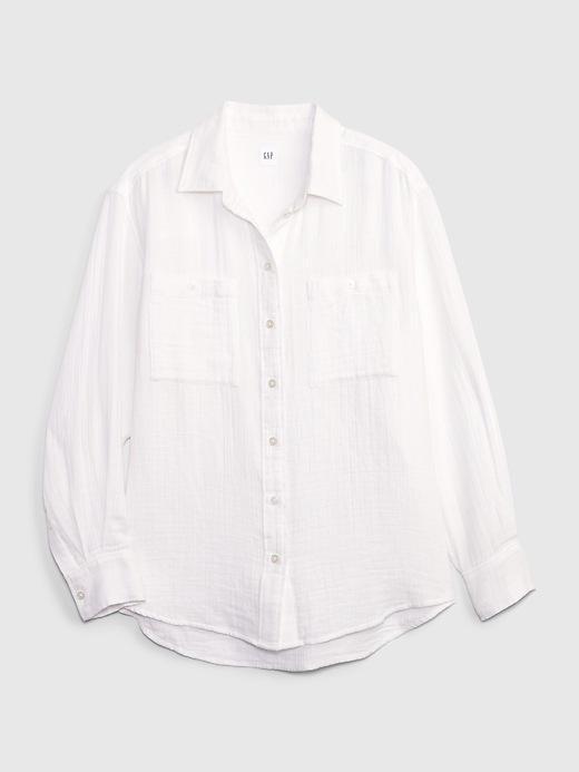 Crinkle Gauze Big Shirt Product Image