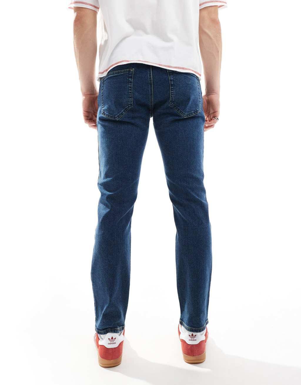 French Connection slim fit jeans in dark blue wash Product Image
