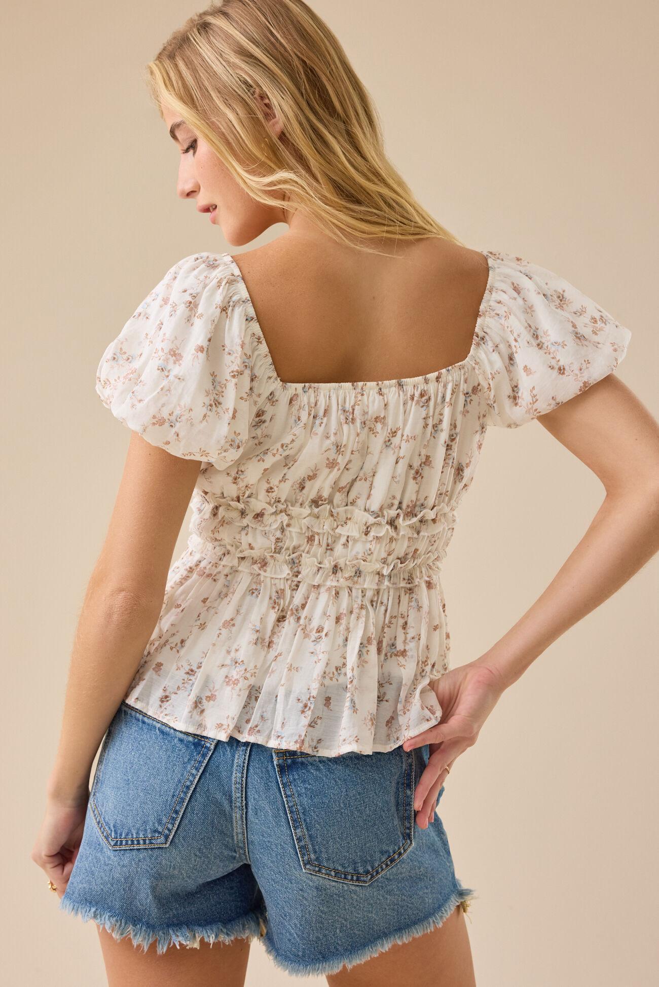 Emberlin Floral Babydoll Top Product Image