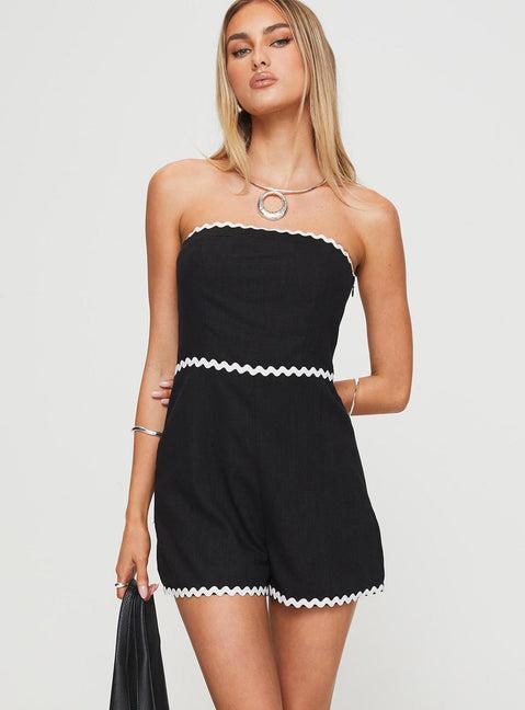 Possi Romper White / Black Product Image