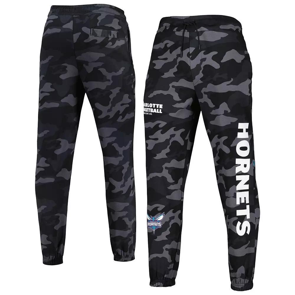 Men's New Era Black/Camo Charlotte Hornets Tonal Joggers, Size: 3XL, Chr Black Product Image