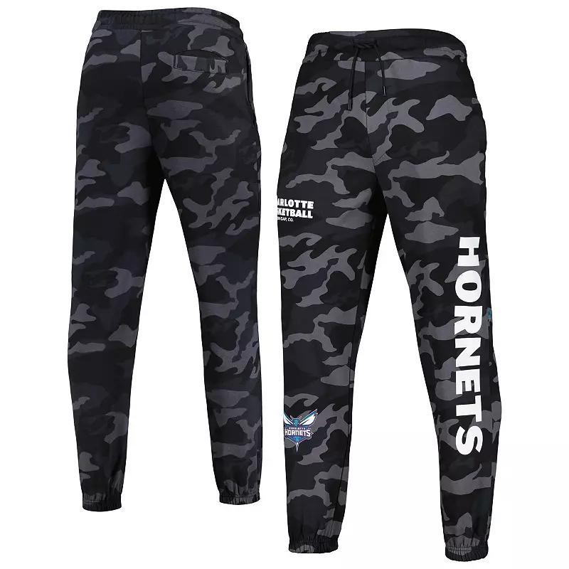 Men's New Era Black/Camo Charlotte Hornets Tonal Joggers, Size: 3XL, Chr Black Product Image