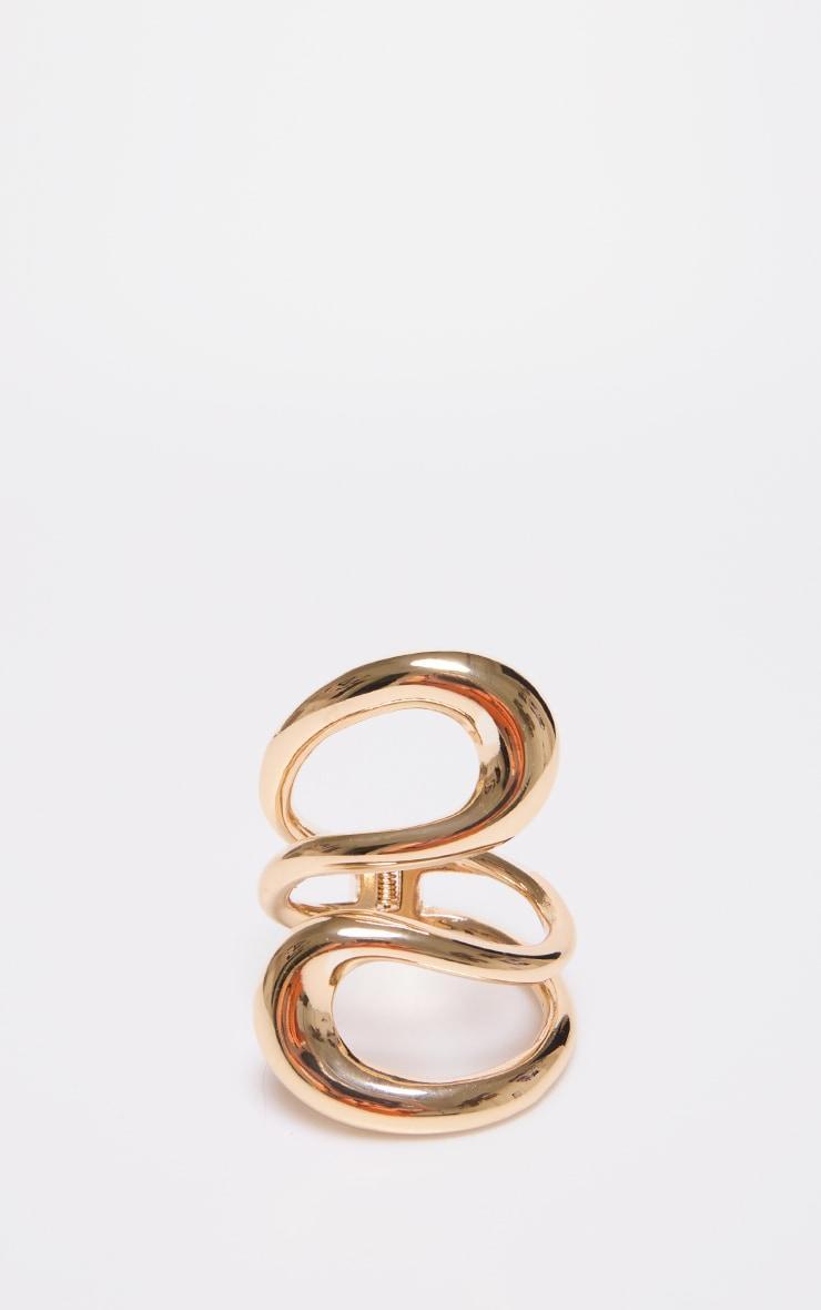 Gold Swirl Cuff Bangle Product Image