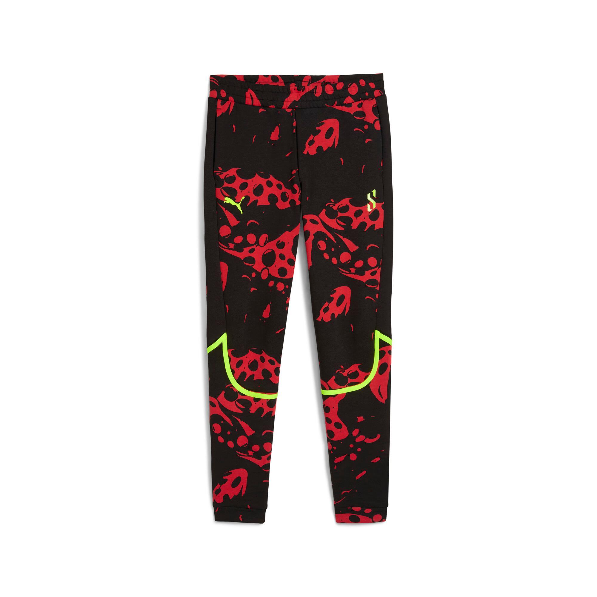 PUMA Scoot Lab Evostripe Cross Pants Men in For All Time Red/Black/Aop Product Image