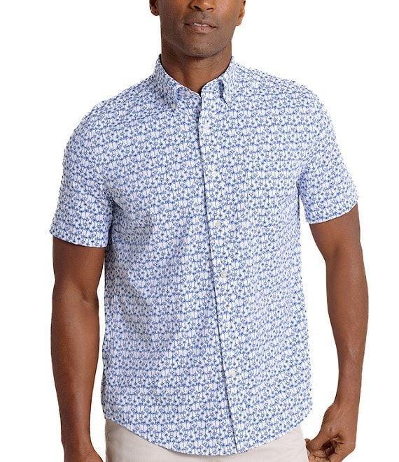 Southern Tide Intercoastal Performance Stretch Talk To The Palm Short Sleeve Woven Shirt Product Image