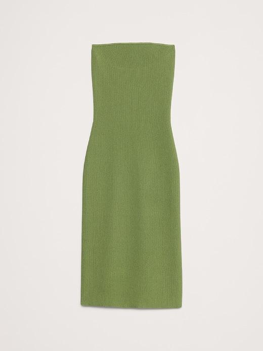 Sculpted Ribbed Strapless Dress Product Image