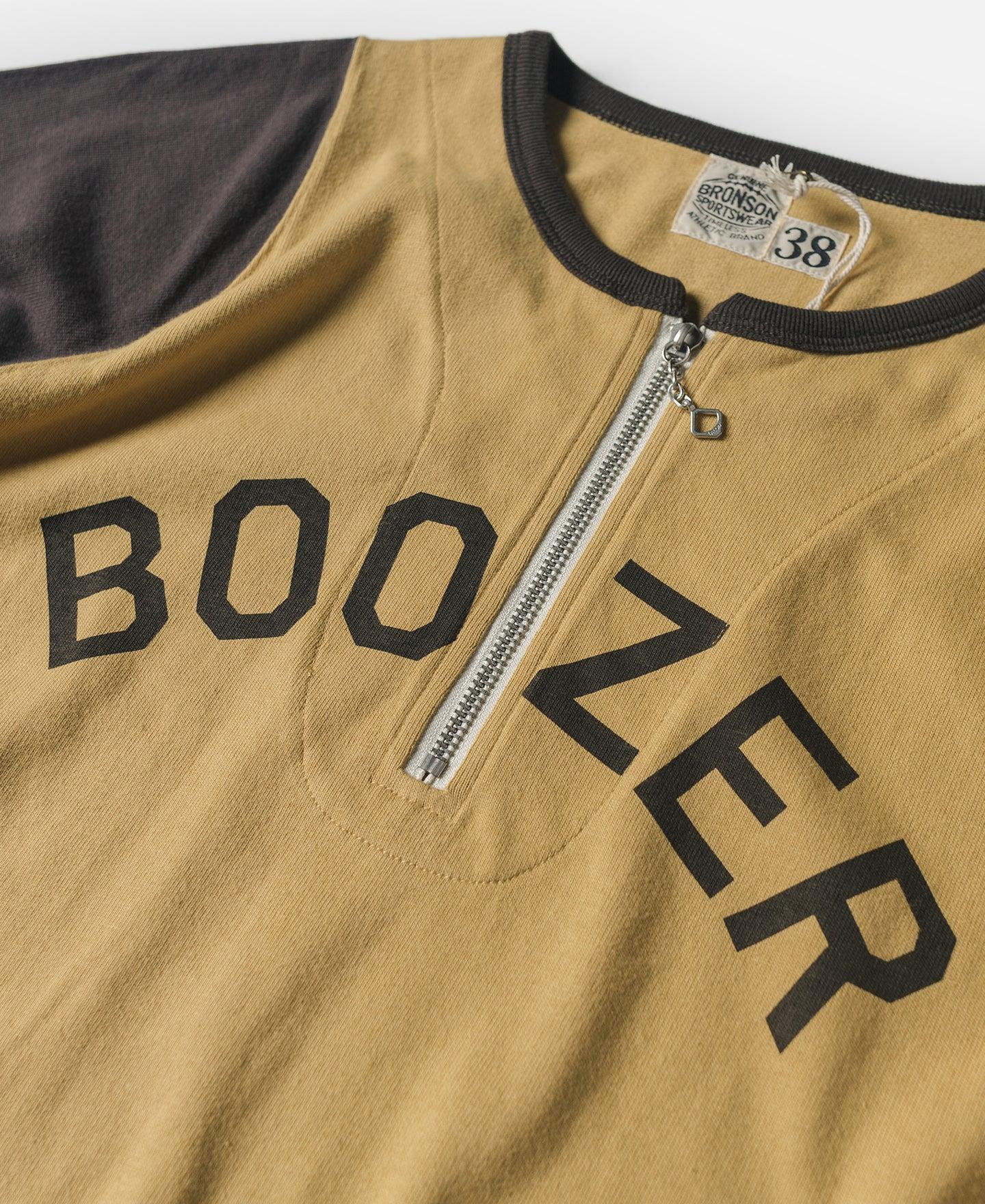 Quarter-Zip Rider Printed Raglan Sleeve T-Shirt - White Product Image