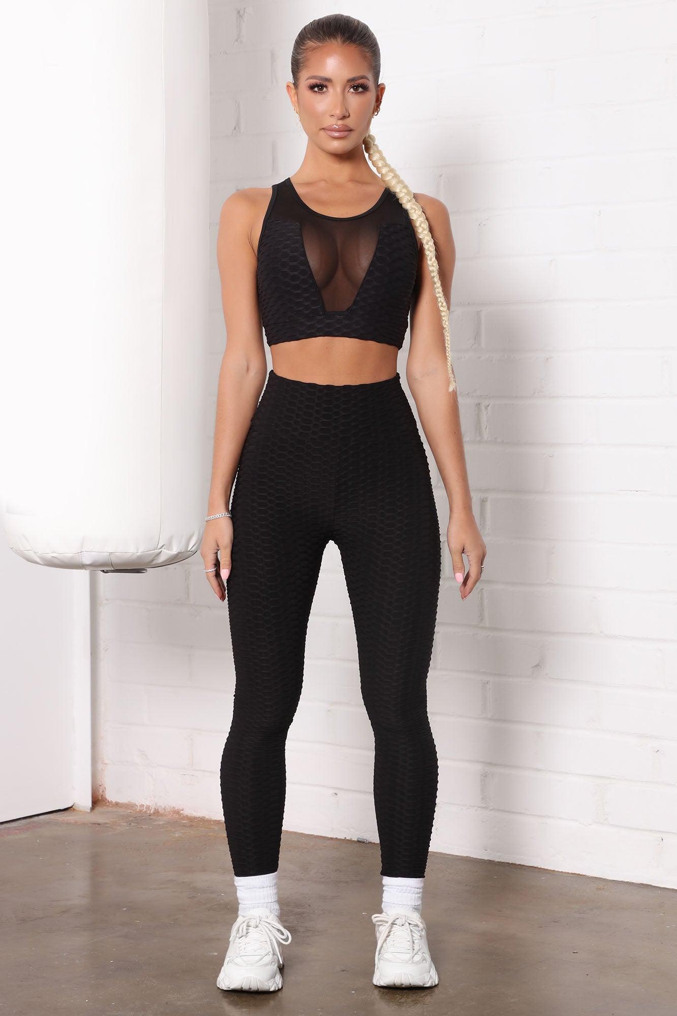 The Best Assets Textured Sports Bra - Black Product Image