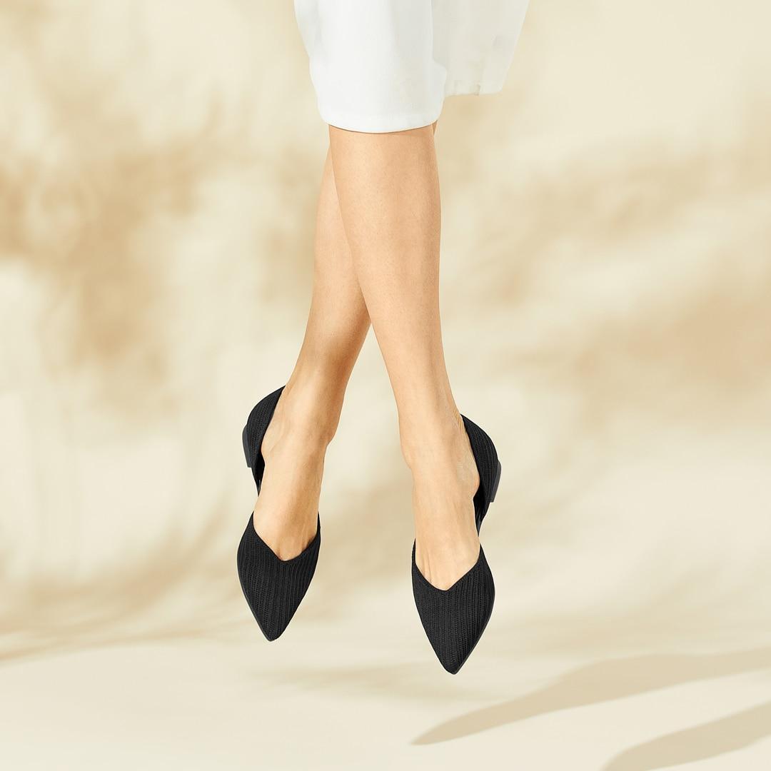 Pointed-Toe D'Orsay Flats (Melia) Product Image