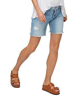 Nom Maternity Montauk Distressed Denim Maternity Shorts Product Image