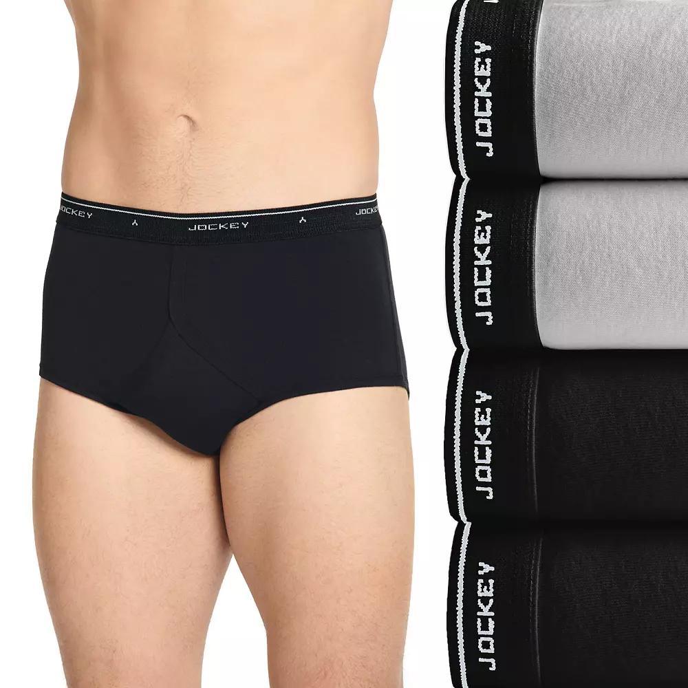 Mens Jockey 4-pack Classic Knit Full-Rise Briefs Product Image