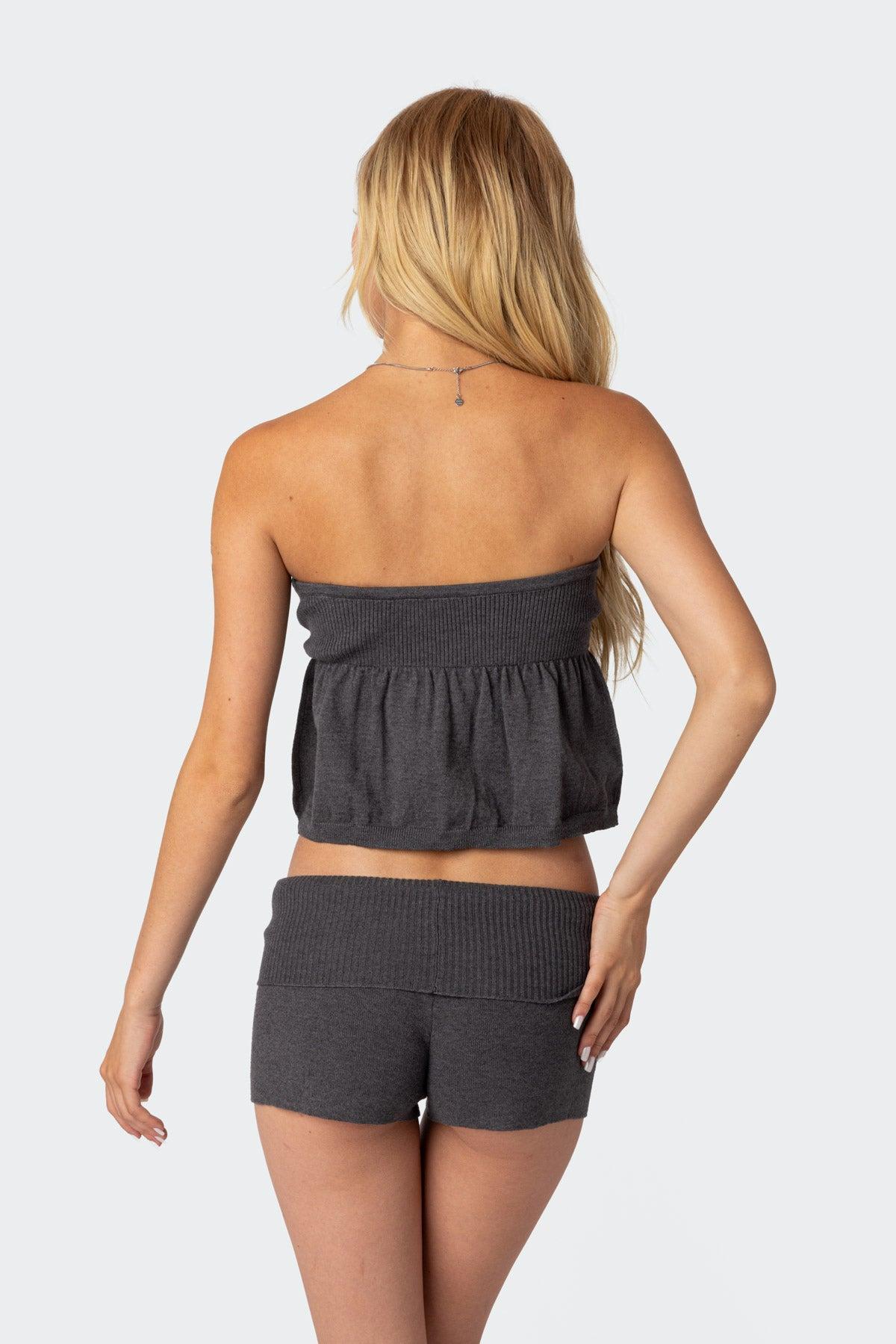 Cecelia Fold Over Knit Shorts Product Image