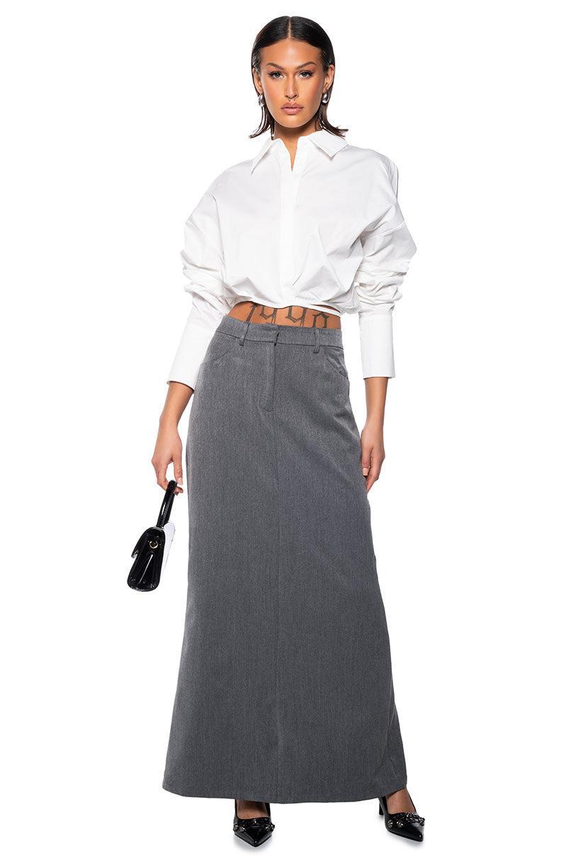 MINIMAL ELEGANCE WOVEN MAXI SKIRT Product Image